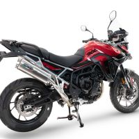 Exhaust compatible with Triumph Tiger 900 GT / Pro / Rally Pro 2024-2025, Dual Inox, Homologated legal slip-on exhaust including removable db killer and link pipe 