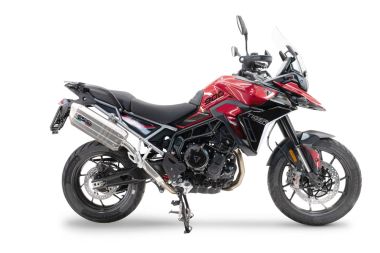 Exhaust compatible with Triumph Tiger 900 GT / Pro / Rally Pro 2024-2025, Hyper Sonic Titanium, Homologated legal slip-on exhaust including removable db killer and link pipe 