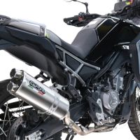 GPR exhaust compatible with  Cf Moto 450 MT 2024-2025, Dual Inox, Racing slip-on exhausts including link pipe and removable db killer 