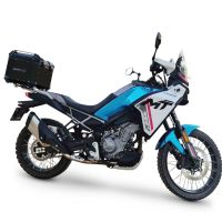 Top case GPR TECH compatible with  Cf Moto 450MT 2023/2025 Euro5 Plus GPR TECH Top case in aluminum, black color with specific plate included Capacity 35 LT.