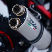 Exhaust compatible with Honda Crf 1100 L Africa Twin Adventure Sport 2020-2025, Dual Inox, Homologated legal slip-on exhaust including removable db killer and link pipe 