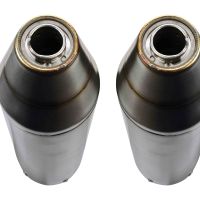 Exhaust compatible with Kawasaki Kfx 700 2004-2011, Deeptone Atv, Homologated legal full system exhaust including dual silencers and removable db killers 