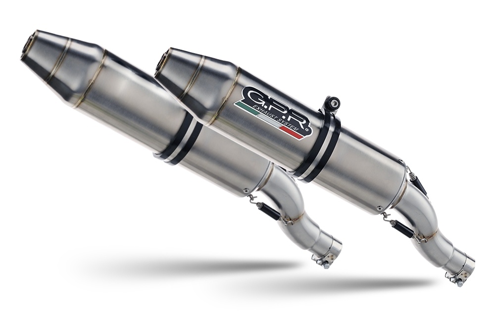 Exhaust compatible with Kawasaki Kfx 700 2004-2011, Deeptone Atv, Homologated legal full system exhaust including dual silencers and removable db killers 