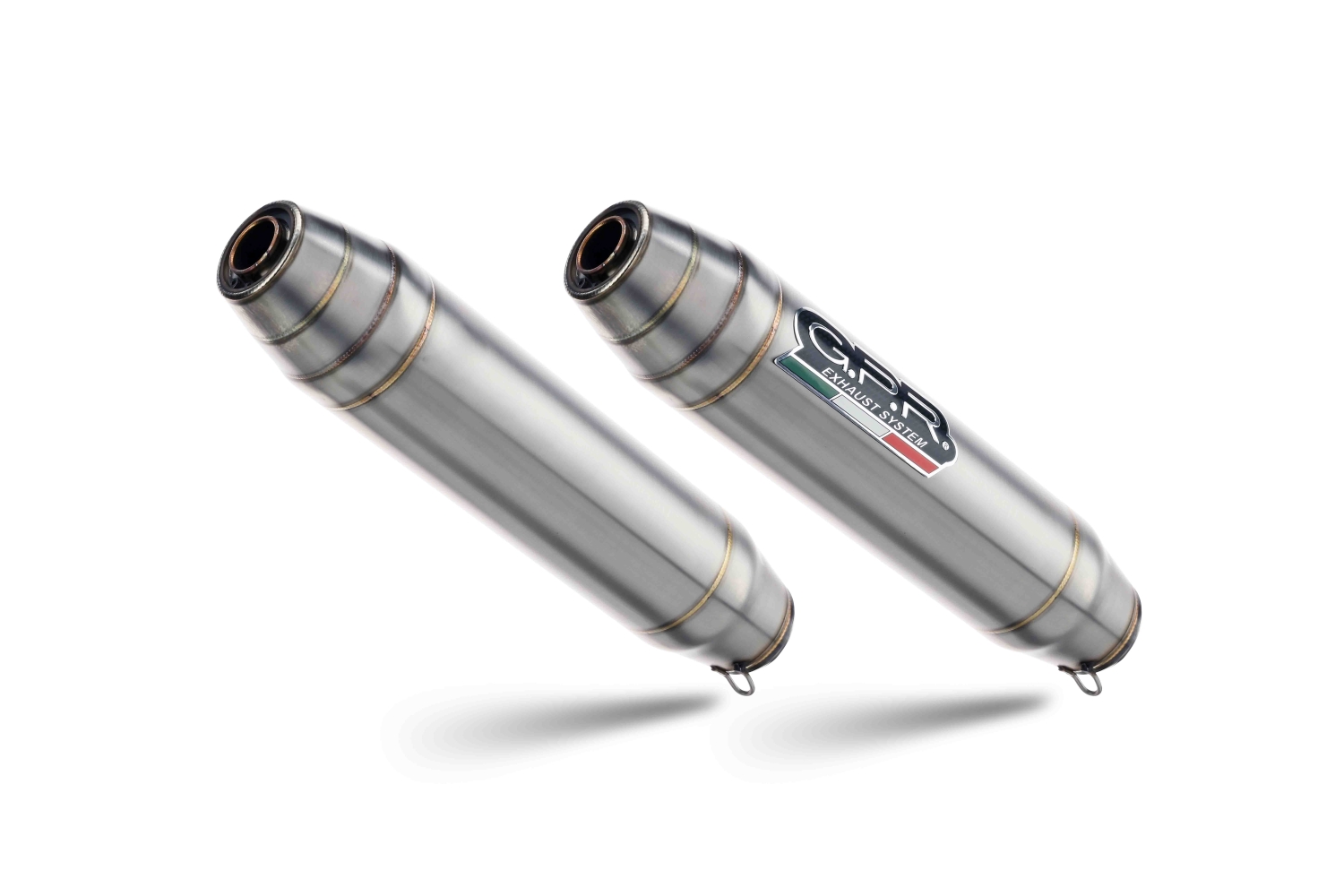 Exhaust compatible with Triumph BONNEVILLE T100 2001-2014, Deeptone Inox, Dual Homologated legal slip-on exhaust including removable db killers and link pipes 