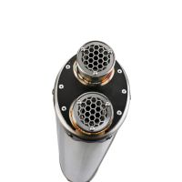 Exhaust compatible with Triumph Tiger 900 GT / Pro / Rally Pro 2024-2025, Dual Inox, Homologated legal slip-on exhaust including removable db killer and link pipe 