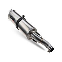 Exhaust compatible with Aprilia Tuareg 660 2021-2024, Dual Inox, Homologated legal slip-on exhaust including removable db killer and link pipe 