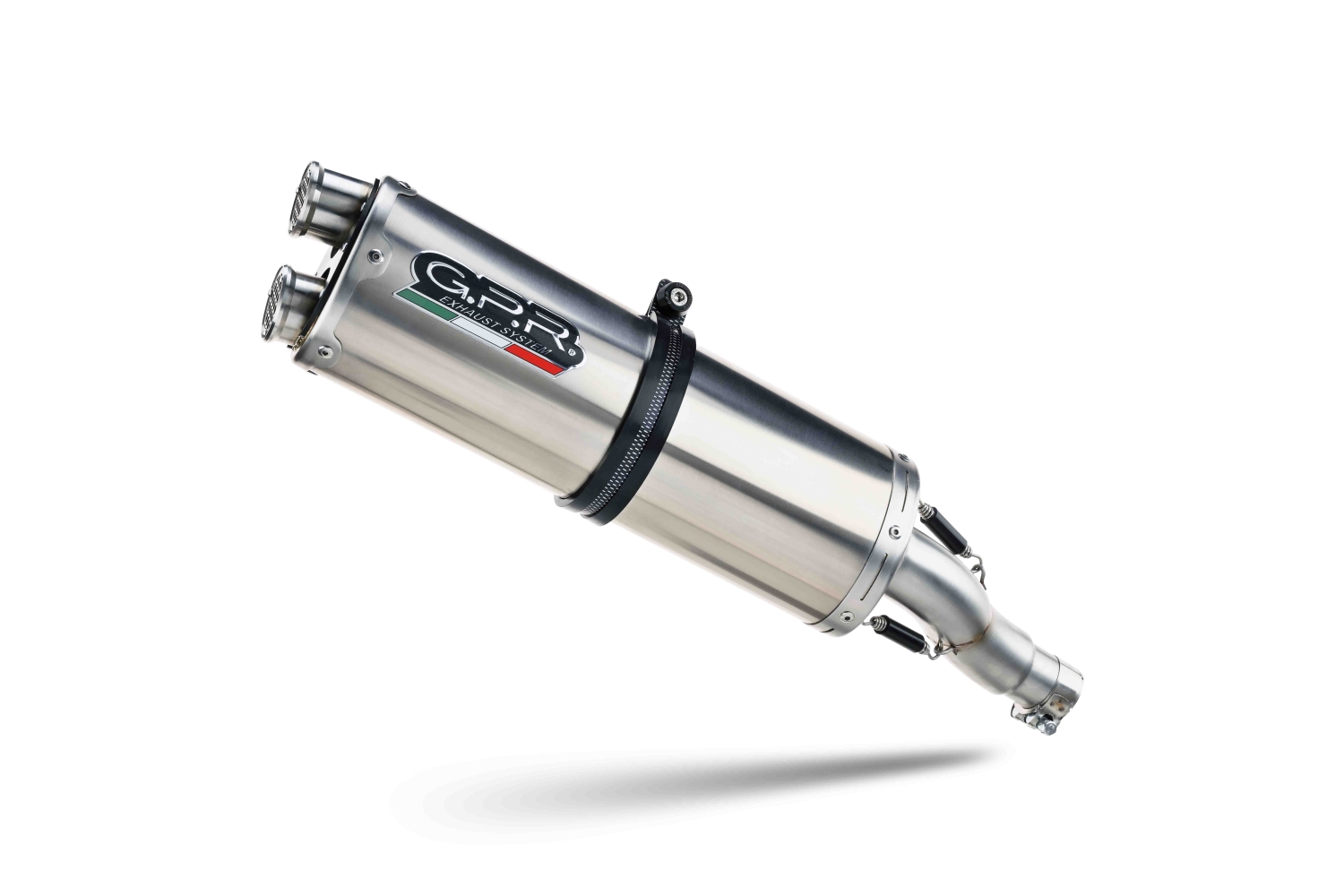 Exhaust compatible with Aprilia Tuareg 660 2021-2024, Dual Inox, Homologated legal slip-on exhaust including removable db killer and link pipe 