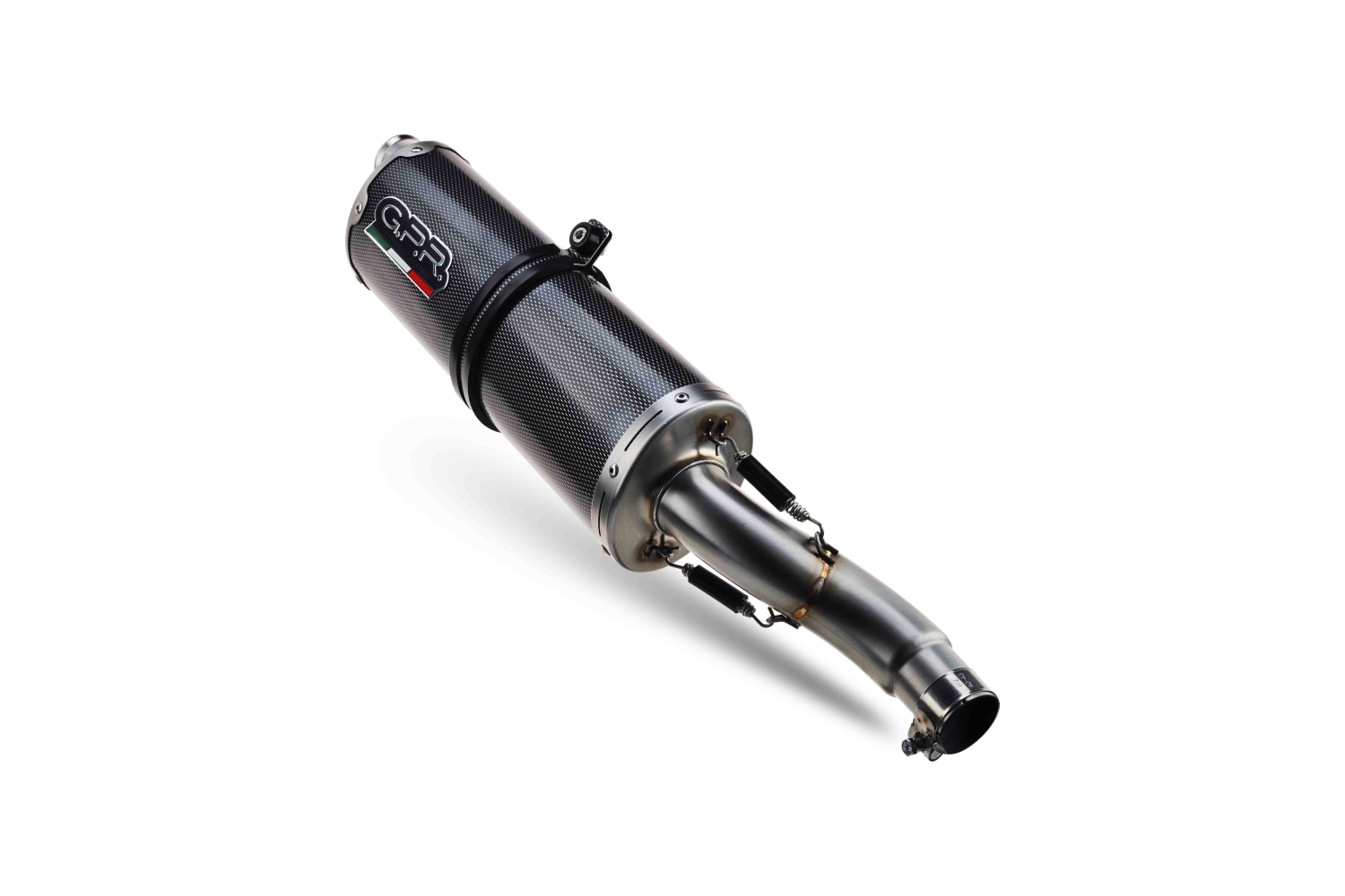 Exhaust compatible with Benelli Trk 502 2017-2020, Dual Poppy, Homologated legal slip-on exhaust including removable db killer, link pipe and catalyst 