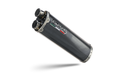 GPR exhaust compatible with  Ducati Multistrada V4 Grand Tour 2024-2025, Dual Poppy, Homologated legal slip-on exhaust including removable db killer and link pipe 