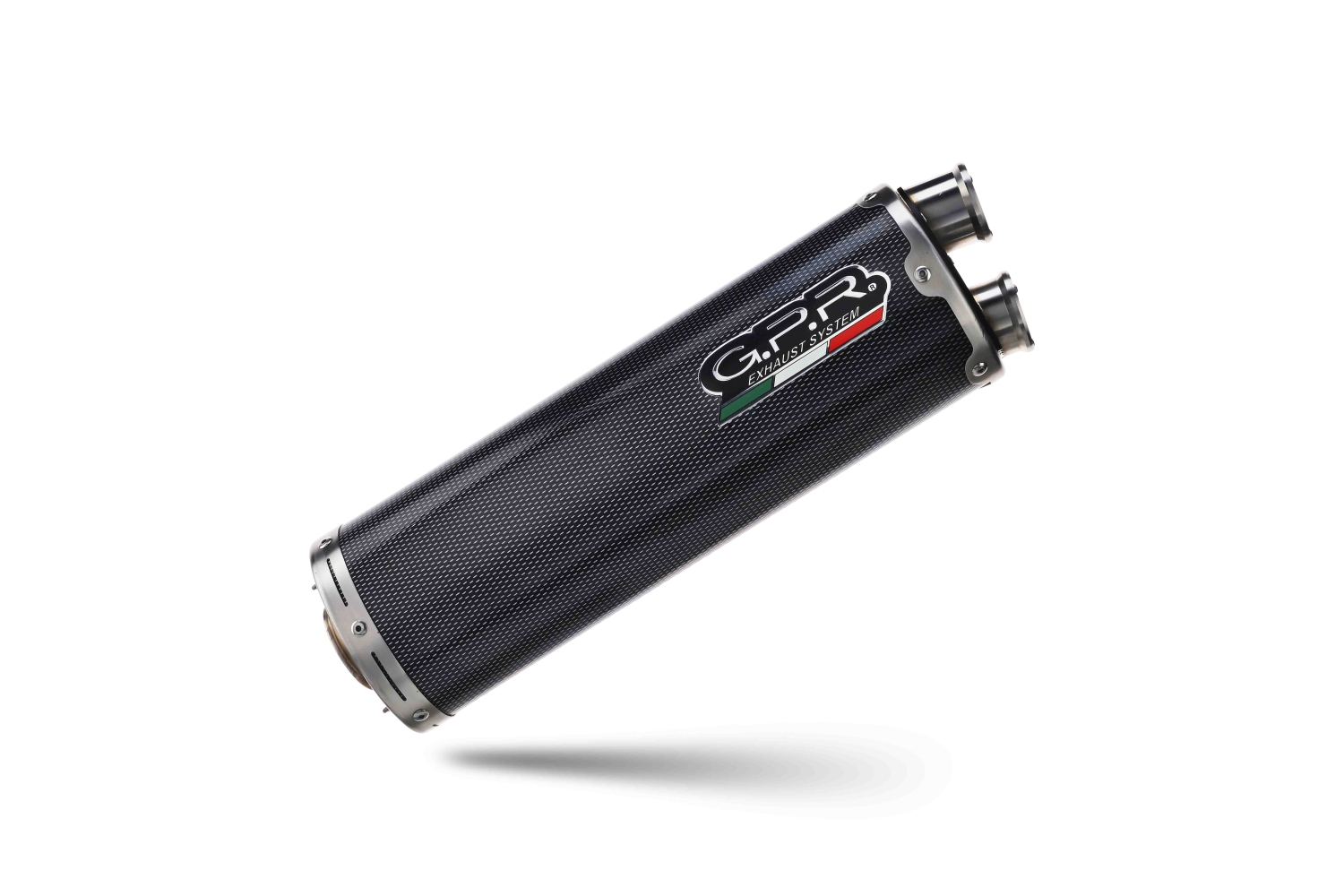 Exhaust compatible with Voge 650DSX 2021-2024, Dual Poppy, Homologated legal slip-on exhaust including removable db killer, link pipe and catalyst 