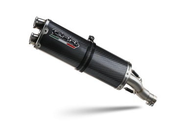 GPR exhaust compatible with  Benelli Trk 702 X 2023-2024, Dual Poppy, Homologated legal slip-on exhaust including removable db killer and link pipe 