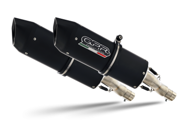 GPR exhaust compatible with  Ducati ST4 -ST4 S  1999-2005, Furore Nero, Dual Homologated legal slip-on exhaust including removable db killers, link pipes and catalysts 