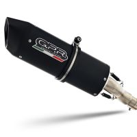 Exhaust compatible with Fantic Motor XMF 125 2025-2026, Furore Nero, Slip-on exhaust legal for UK and non-EU markets including link pipe and removable db killer 