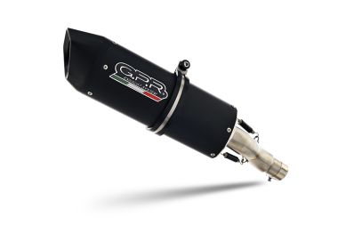 Exhaust compatible with Kawasaki ZX-9R 1994-1997, Furore Nero, Homologated legal slip-on exhaust including removable db killer and link pipe 