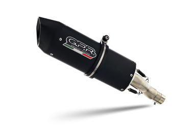 GPR exhaust compatible with  Ducati Multistrada 950 2017-2020, Furore Evo4 Nero, Homologated legal Mid-full system exhaust, including removable db killer and catalyst  