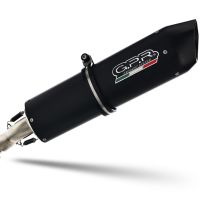 Exhaust compatible with Bmw F 650 Cs Scarver 2001-2006, Furore Nero, Homologated legal slip-on exhaust including removable db killer and link pipe 