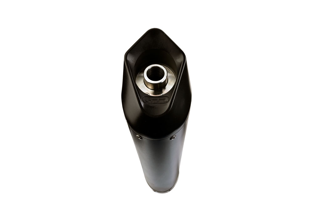 Exhaust compatible with Mbk Thunder 125 1998-2004, Furore Nero, Homologated legal slip-on exhaust including removable db killer and link pipe 