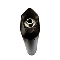 Exhaust compatible with Mbk Thunder 125 1998-2004, Furore Nero, Homologated legal slip-on exhaust including removable db killer and link pipe 