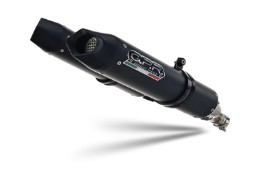 GPR exhaust compatible with  Aprilia Dorsoduro 900 2017-2020, Furore Evo4 Nero, Dual Homologated legal slip-on exhaust including removable db killers and link pipes 
