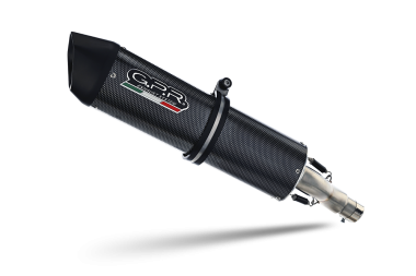 GPR exhaust compatible with  Kawasaki Klr 600 1985-2004, Furore Poppy, Homologated legal slip-on exhaust including removable db killer and link pipe 
