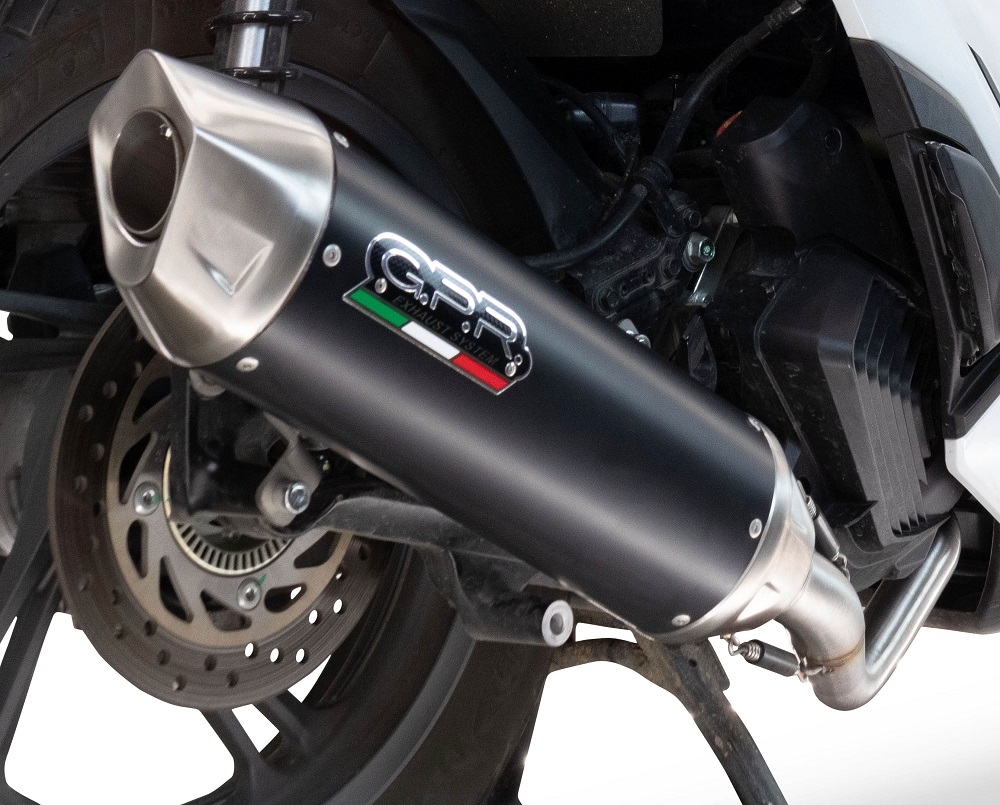 Exhaust compatible with Zontes E 350 2023-2025, Furore-X Scooter, Homologated legal full system exhaust, including removable db killer and catalyst 