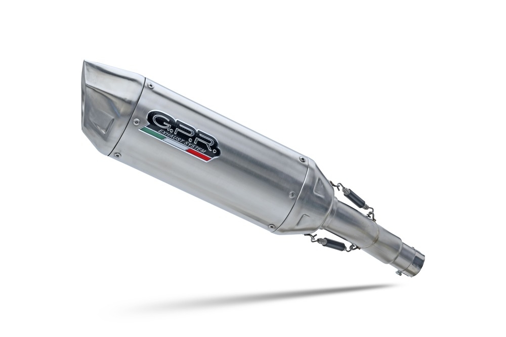 GPR exhaust compatible with  Kawasaki Zx-6R 636 2003-2004, Furore-X Inox, Homologated legal slip-on exhaust including removable db killer and link pipe 