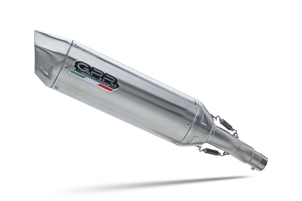 GPR exhaust compatible with  Ktm XCW 400 2012-2016, Furore-X Inox, Racing slip-on exhaust, including link pipe and removable db killer 