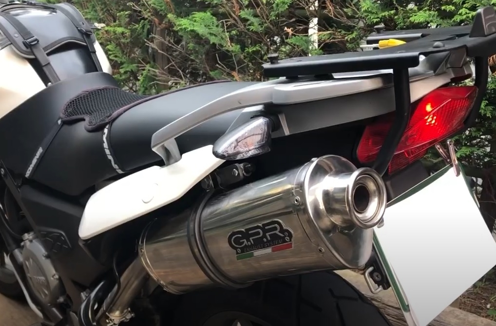 GPR exhaust compatible with  Bmw G 650 Gs -Sertao 2010-2016, Trioval, Homologated legal slip-on exhaust including removable db killer and link pipe 