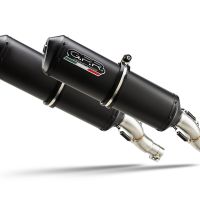 Exhaust compatible with Yamaha Bt Bulldog 1100 2002-2007, Ghisa , Dual Homologated legal slip-on exhaust including removable db killers, link pipes and catalysts 