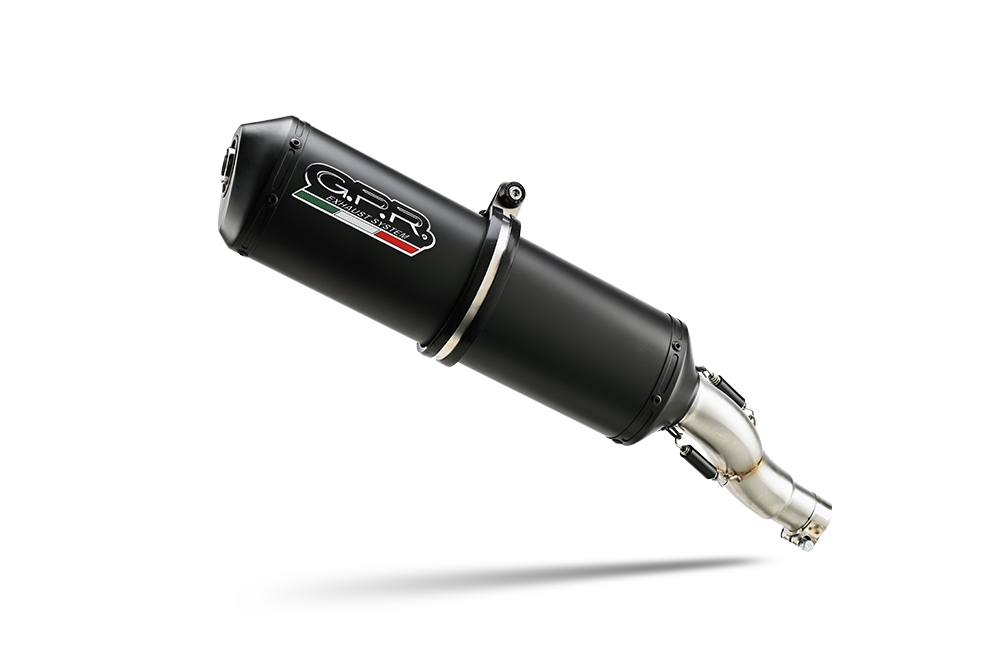 Exhaust compatible with Kawasaki Er 6 N - F 2005-2011, Ghisa , Homologated legal slip-on exhaust including removable db killer, link pipe and catalyst 