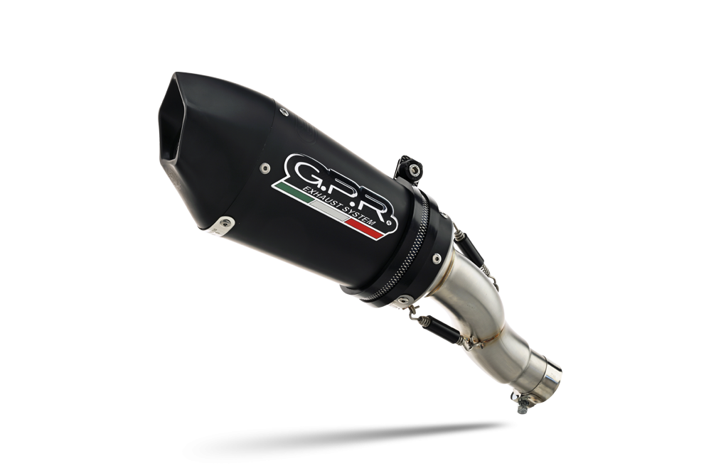 GPR exhaust compatible with  Mv Agusta F3 675 2017-2020, GP Evo4 Black Titanium, Homologated legal slip-on exhaust including removable db killer, link pipe and catalyst 