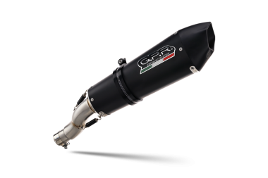 GPR exhaust compatible with  Ktm Enduro 690 R 2019-2020, GP Evo4 Black Titanium, Homologated legal slip-on exhaust including removable db killer, link pipe and catalyst 