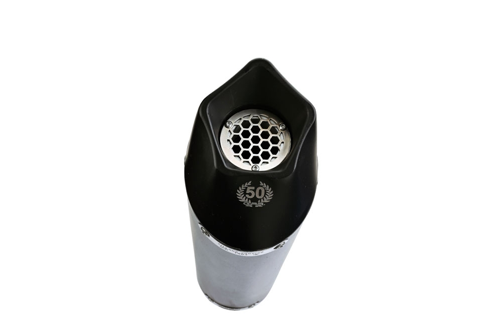 Exhaust compatible with  Triumph Tiger 900 GT / Pro / Rally Pro 2024-2025, GP Evo4 Black Titanium, Homologated legal slip-on exhaust including removable db killer and link pipe 