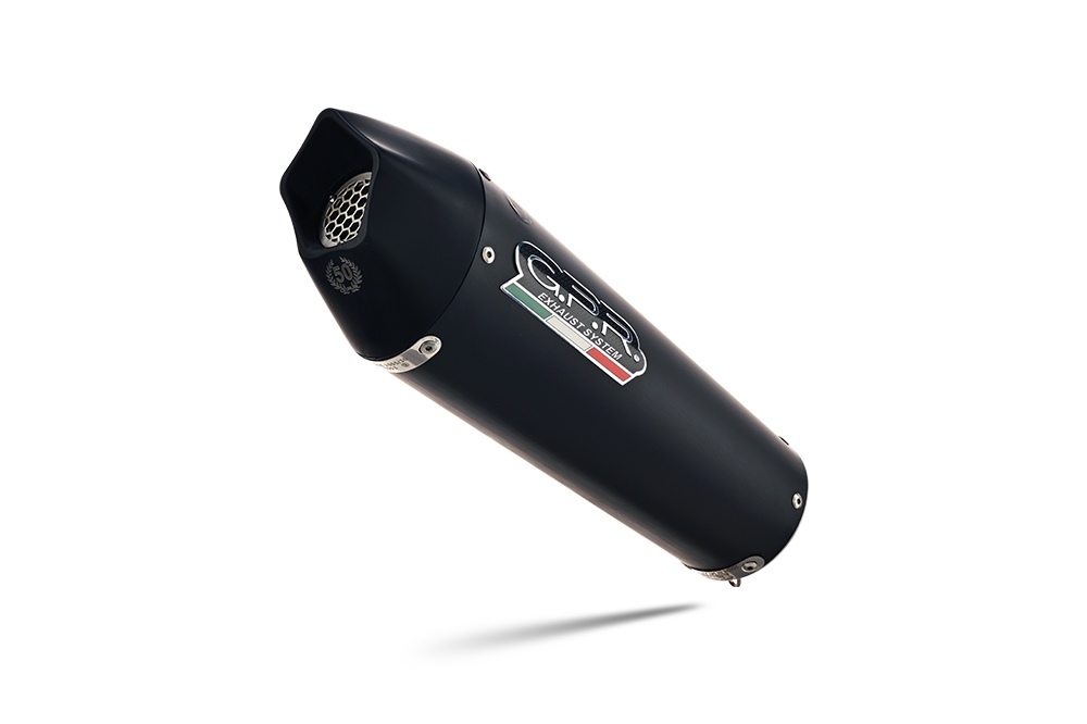GPR exhaust compatible with  Triumph Daytona 660 2023-2025, GP Evo4 Black Titanium, Homologated legal full system exhaust, including removable db killer and catalyst 