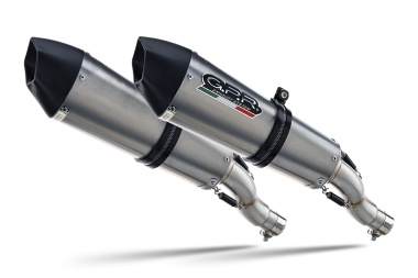 GPR exhaust compatible with  Kawasaki Z1000 2003-2006, Gpe Ann. titanium, Dual Homologated legal slip-on exhaust including removable db killers, link pipes and catalysts 
