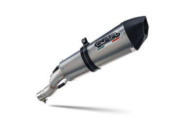 GPR exhaust compatible with  Bmw F 800 R 2015-2016, Gpe Ann. titanium, Homologated legal slip-on exhaust including removable db killer and link pipe 