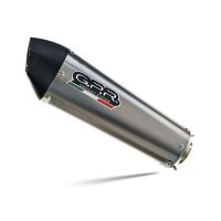 Exhaust compatible with Honda Cbr 125 R 2004-2010, Gpe Ann. titanium, Homologated legal bolt-on silencer including removable db killer 