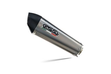GPR exhaust compatible with  Kawasaki Versys 650 2006-2014, Gpe Ann. titanium, Homologated legal slip-on exhaust including removable db killer and link pipe 