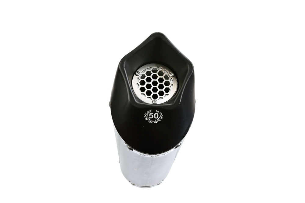 Exhaust compatible with Voge 900DSX 2024-2025, GP Evo4 Titanium, Homologated legal slip-on exhaust including removable db killer and link pipe 