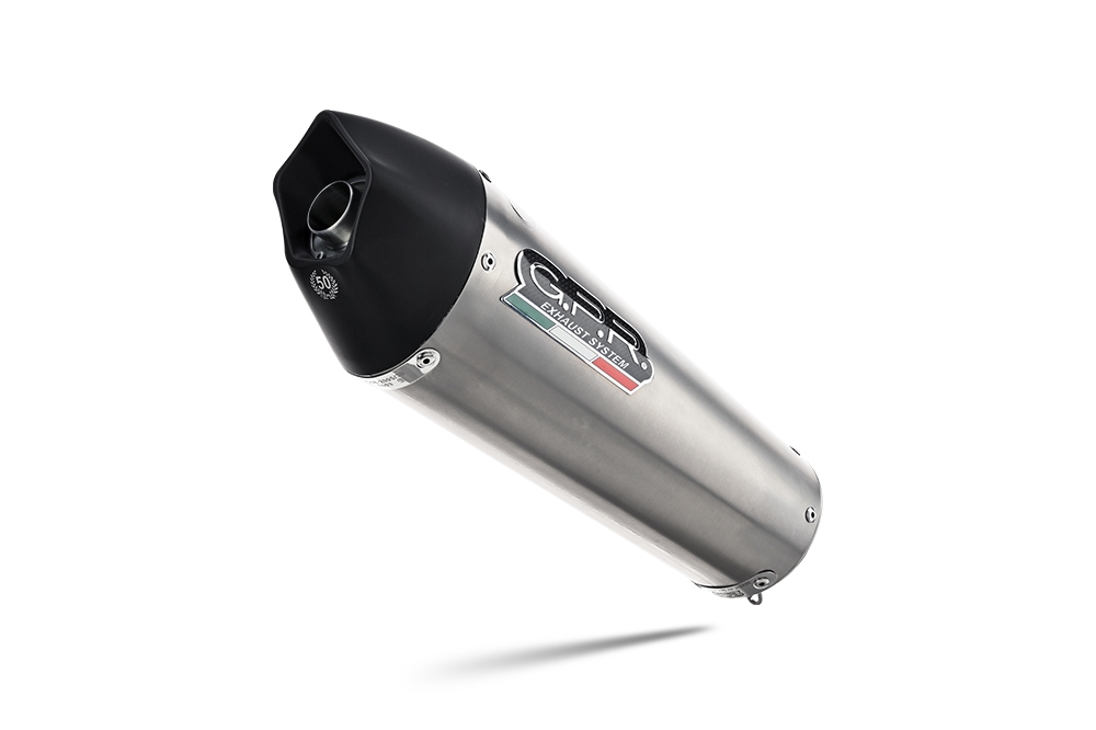 Exhaust compatible with Honda Cbr 125 R 2004-2010, Gpe Ann. titanium, Homologated legal bolt-on silencer including removable db killer 
