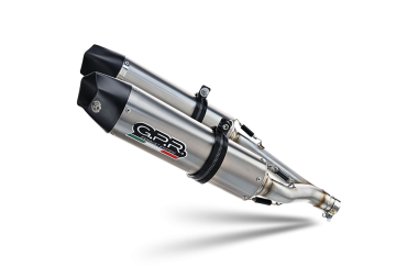 GPR exhaust compatible with  Ducati Multistrada 1000  2003-2006, Gpe Ann. titanium, Dual Homologated legal slip-on exhaust including removable db killers and link pipes 