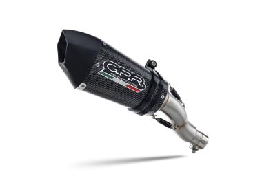 GPR exhaust compatible with  Ducati Multistrada 950 V2 S 2021-2024, GP Evo4 Poppy, Homologated legal slip-on exhaust including removable db killer and link pipe 