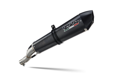 GPR exhaust compatible with  Moto Guzzi Breva 1100 4V  2005-2010, Gpe Ann. Poppy, Homologated legal slip-on exhaust including removable db killer and link pipe 
