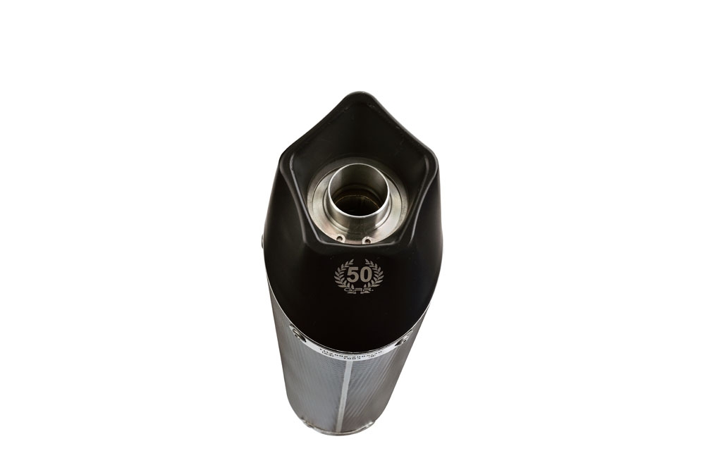 Exhaust compatible with Kawasaki Versys 650 2006-2014, Gpe Ann. Poppy, Homologated legal slip-on exhaust including removable db killer and link pipe 