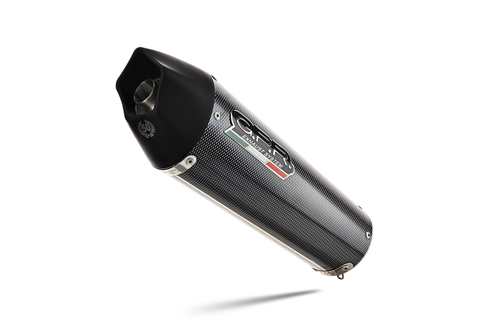 Exhaust compatible with Honda Cbr 125 R 2004-2010, Gpe Ann. Poppy, Homologated legal bolt-on silencer including removable db killer 