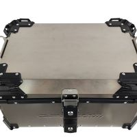 GPR TECH TOP CASE ALPI-TECH 55 LT Top case in Titanium , Titanium Natural color with universal plate included Capacity 55 LT.