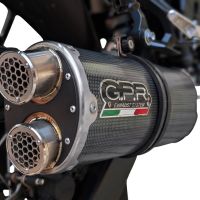 Exhaust compatible with Honda XL750 TRANSALP 750 2023-2025, Dual Poppy, Homologated legal slip-on exhaust including removable db killer and link pipe 