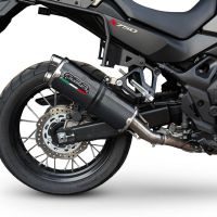Exhaust compatible with Honda XL750 TRANSALP 750 2023-2025, Dual Poppy, Homologated legal slip-on exhaust including removable db killer and link pipe 