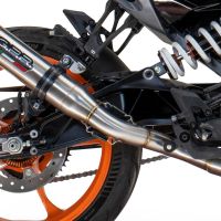 Exhaust compatible with Husqvarna Svartpilen 125 2024-2025, Deeptone Inox, Homologated legal slip-on exhaust including removable db killer and link pipe 