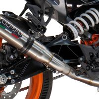 Exhaust compatible with Husqvarna Svartpilen 125 2024-2025, Deeptone Inox, Homologated legal slip-on exhaust including removable db killer and link pipe 